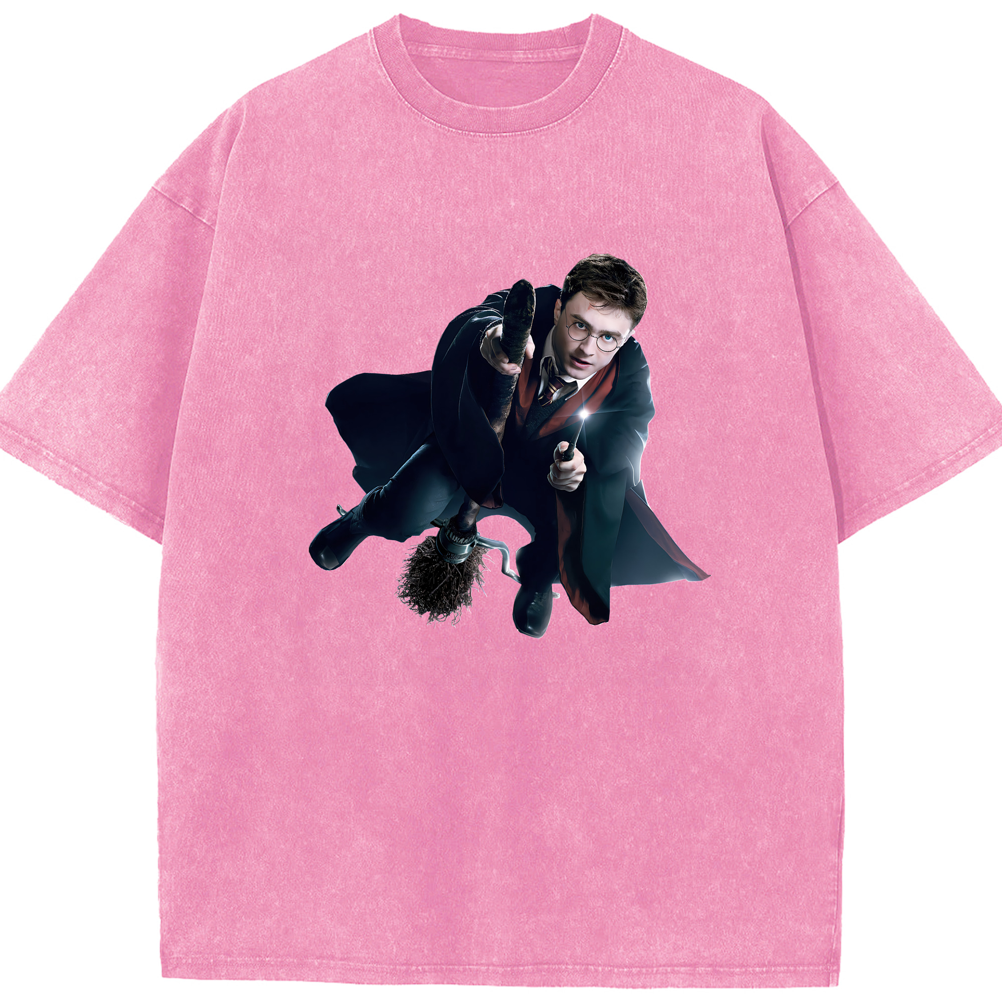 （画像用） Harry Potter ハリー・ポッターシリーズ 綿100% ヴィンテージ風 半袖Tシャツ（フロントプリント）